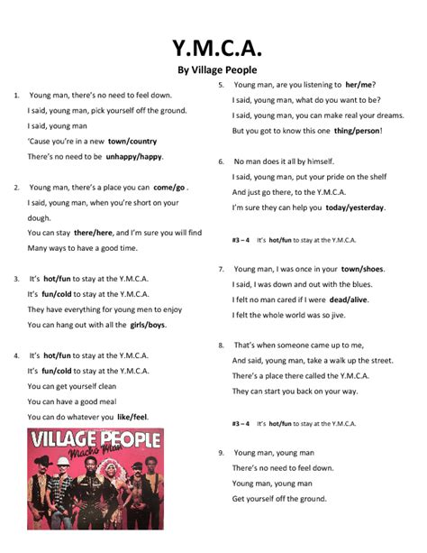 village people ymca meaning|words to ymca song lyrics.